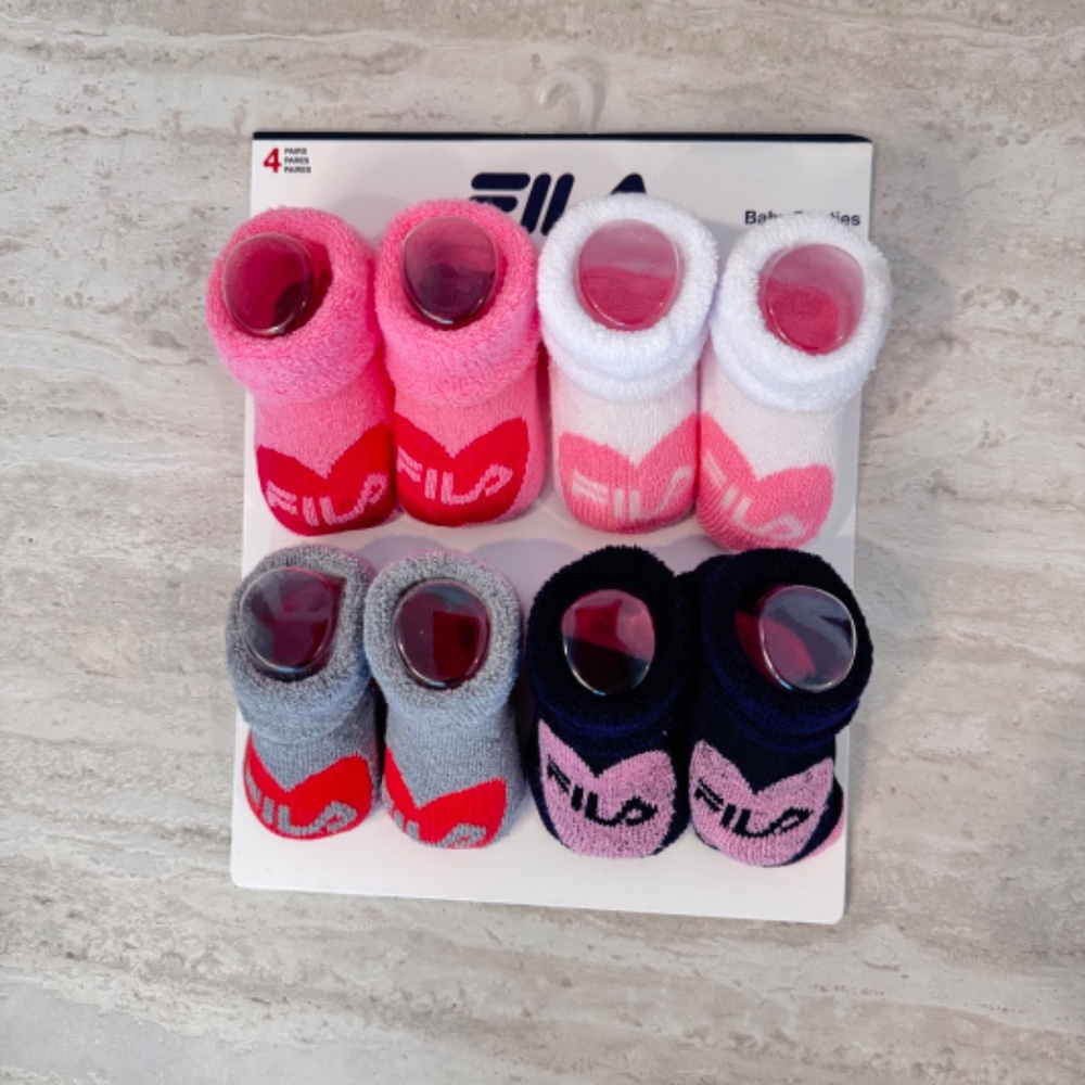 FILA Baby Sock Set‎ 12-18months 4 Pairs